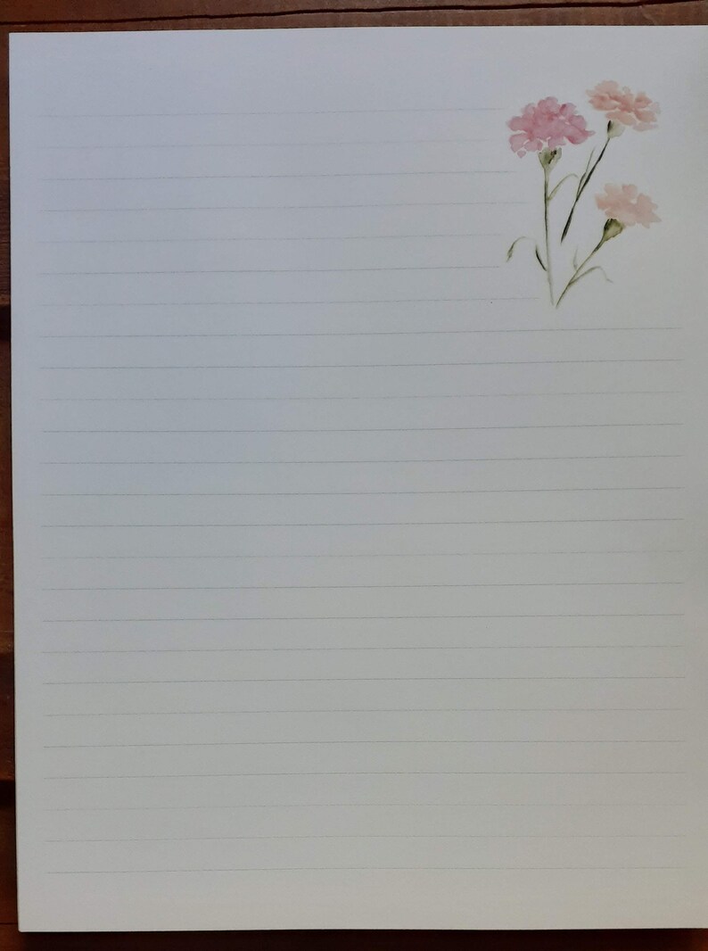 Printable Stationery Printable Letter Writing Paper Lined Etsy Canada