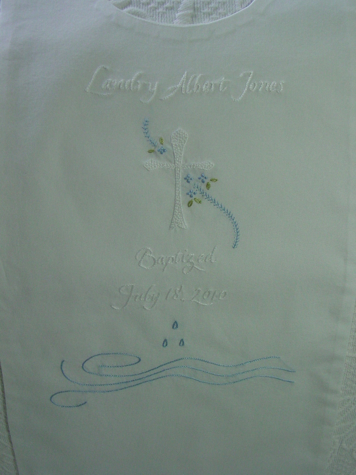 Hand Embroidered Baptism Garment Christening Gown Family Heirloom