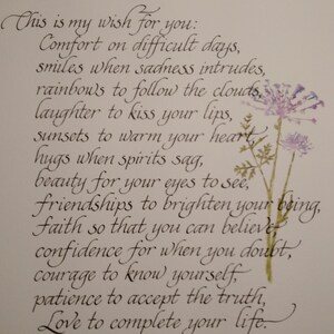 Emerson Quote in Hand Calligraphy image 4