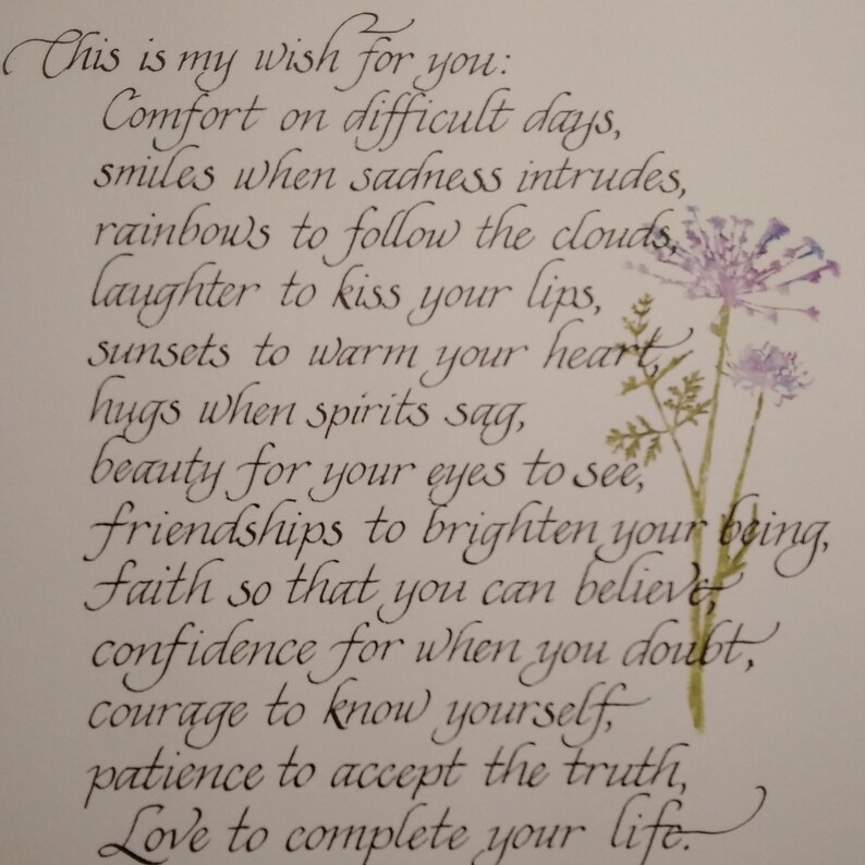 Emerson Quote in Hand Calligraphy image 4