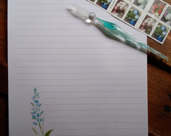 Bluebell Stationery: Hand-Painted Letter Writing Paper (Digital Download)