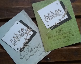 Calligraphy Thank You Card: Helen Keller Quote, Friendship Card