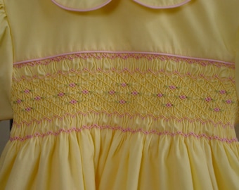 Bonnie June Smocking Design Plate: Geometric Trellis, Cable, Lazy Daisy (PDF) - bonus doll plate