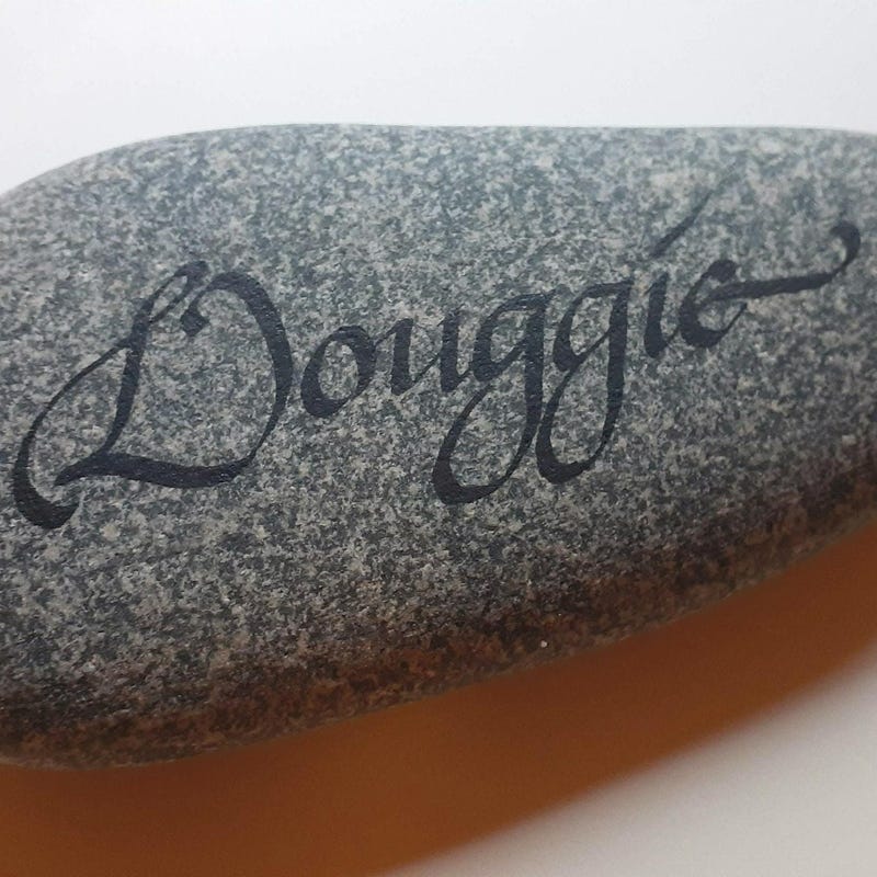 Calligraphy on Rocks - Etsy