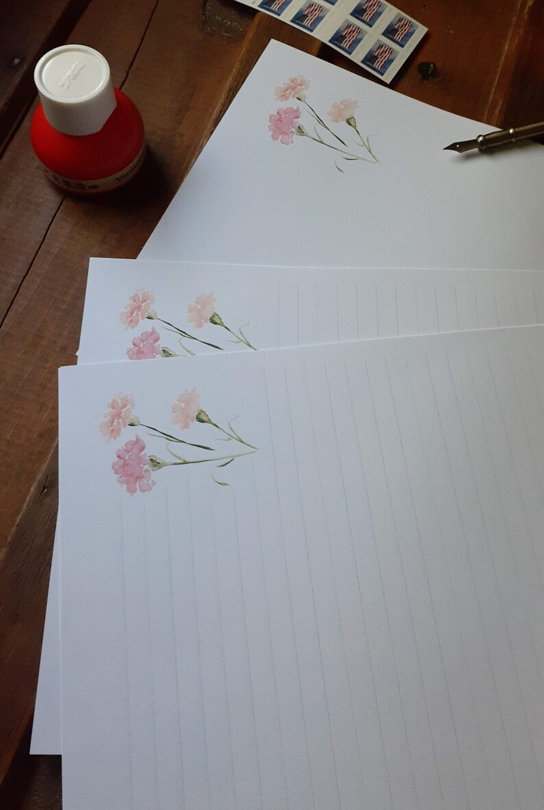 Printable Stationery Printable Letter Writing Paper Lined Etsy Canada