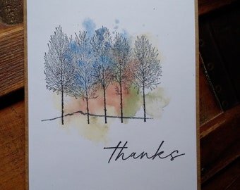 Thank You cards - Watercolor Print cards - Thinking of You cards