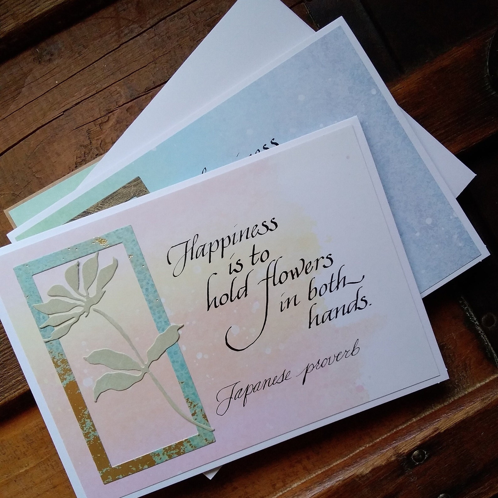 Handmade Calligraphy Greeting Card - Etsy