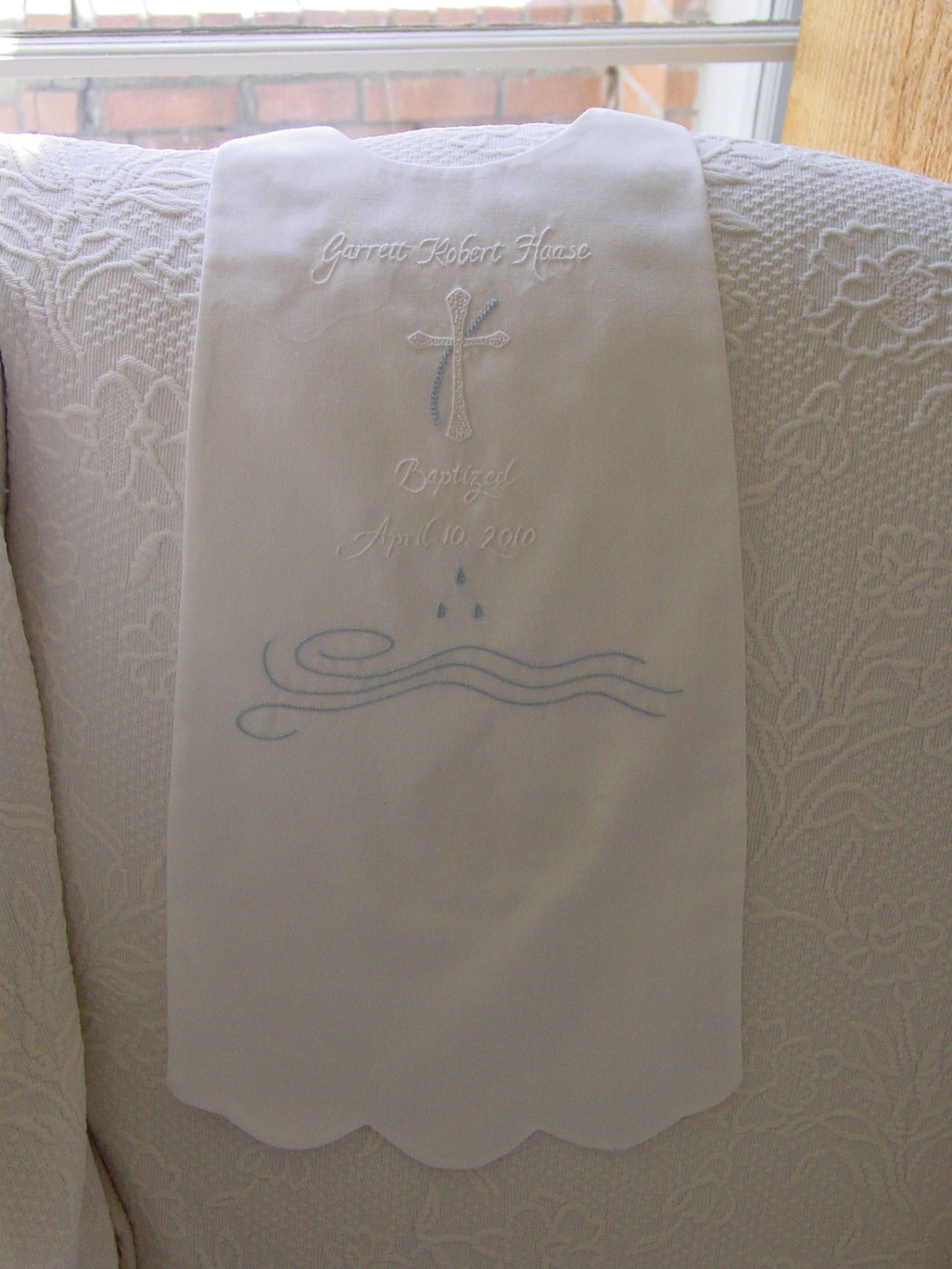 Hand Embroidered Baptism Garment Christening Gown Family Heirloom