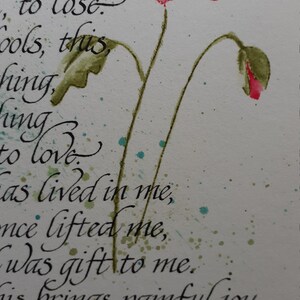 Custom Hand Lettered Art Judah HaLevi Poem image 4