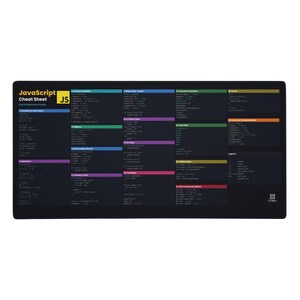 JavaScript cheat sheet mouse mat