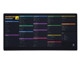 JavaScript cheat sheet mouse mat