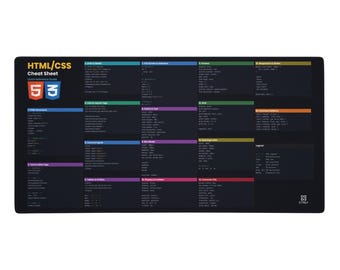 HTML and CSS cheat sheet mouse mat