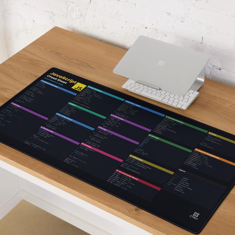 JavaScript cheat sheet mouse mat