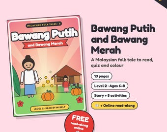 Bawang Putih Bawang Merah, libro de cuentos imprimible de Cenicienta asiática para niños