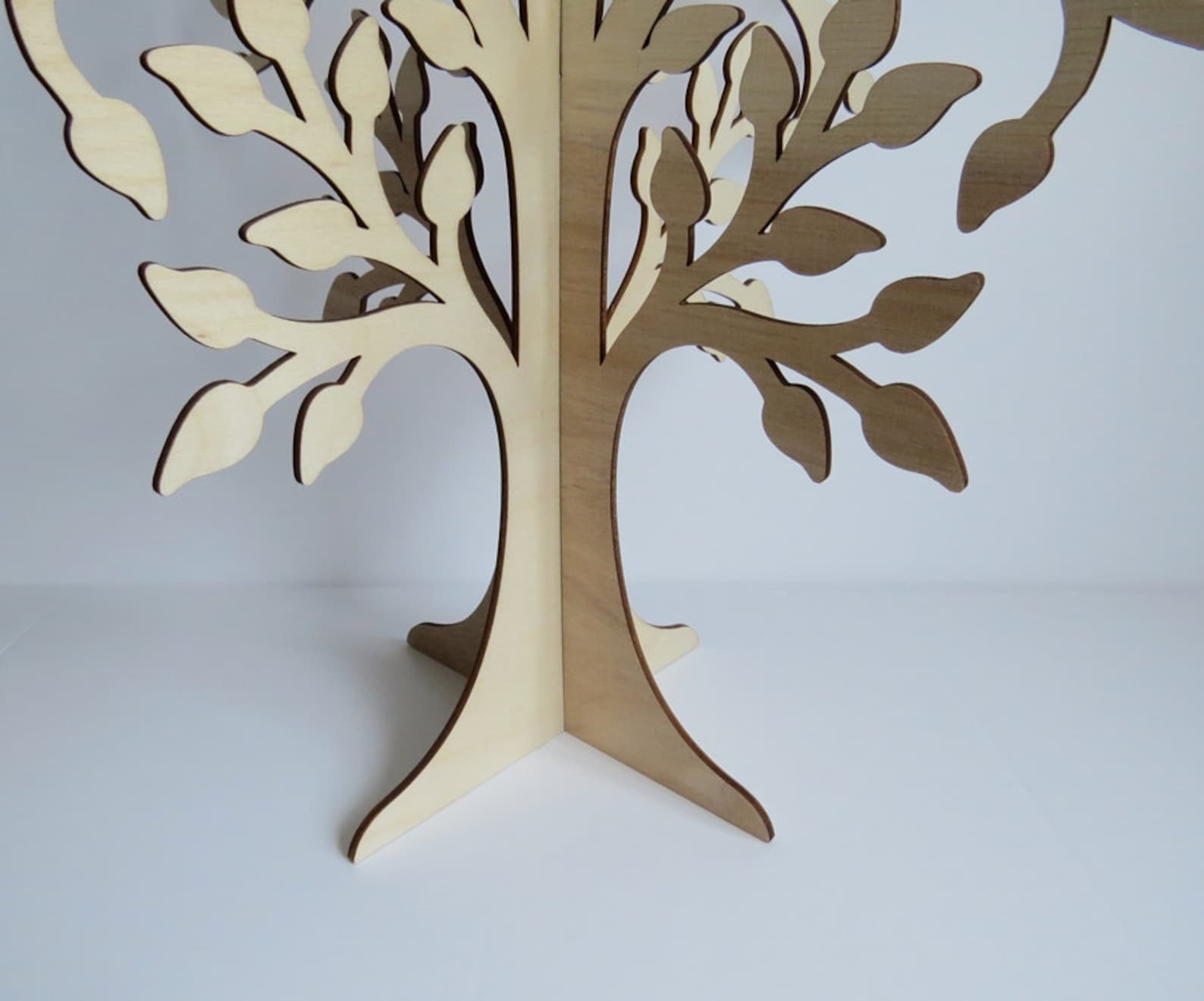 Large Laser Cut Unfinished Plywood Tree Slot Together Tree Etsy