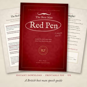 Guide till tal för best man i Storbritannien, utskrivbar PDF med mallar för tal till bröllop (nedladdning direkt)