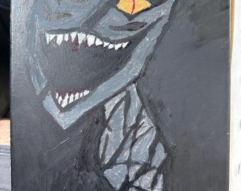 The Demon Within: Dark Fantasy Painting, Anxiety Art Print