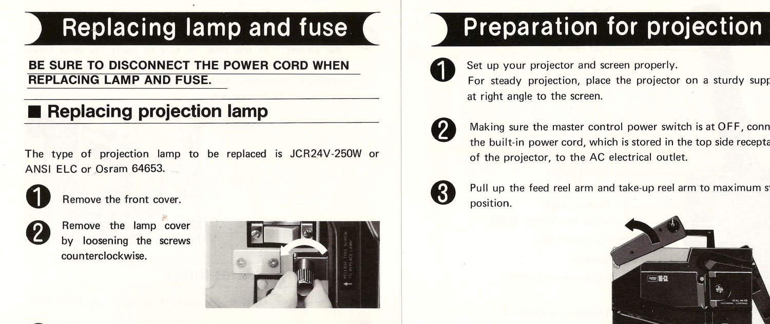 ELMO 16-CL Channel Loading 16mm Projector Manual - PDF Download - Etsy