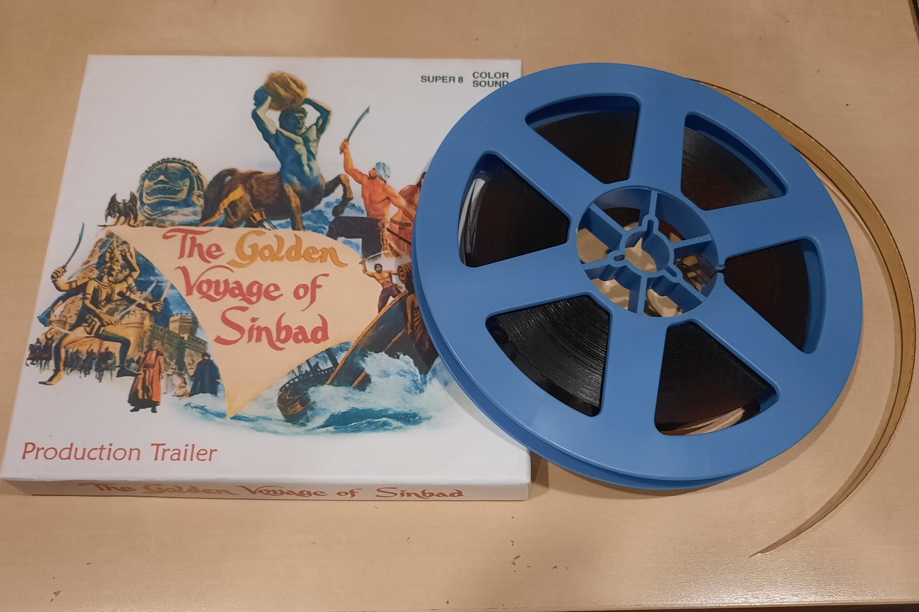 Super 8mm Golden Voyage of Sinbad Production Trailer HARRYHAUSEN 
