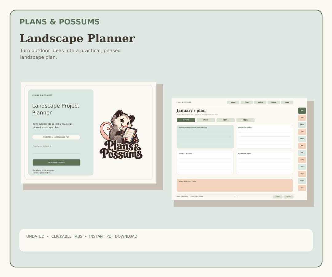 Pdf File Report Design Landscape Planner PDF | Yard Design, Plants, Budget, Tasks and ...
