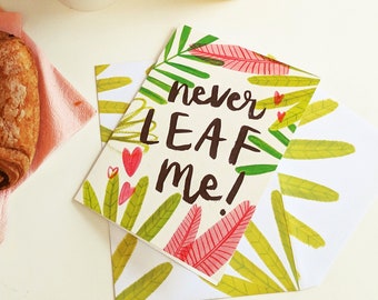 Plant themed Valentine's Card