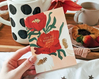 Carte de Saint-Valentin florale d'inspiration vintage - Blooming Lovely