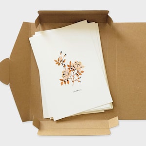 Floral Postcard Set of 12, Recyclable and Sustainable, Cottagecore Apothecary Style, Blank Notecard Set, Flower Postcard Set, Botanical