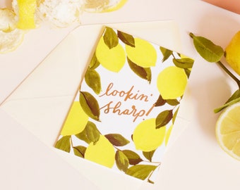 Lookin' Sharp Lemon Anniversary Card