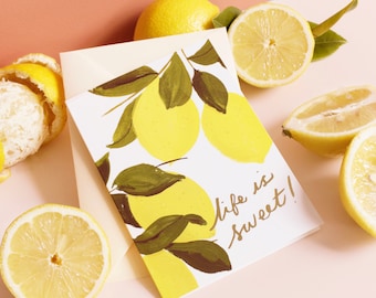 Life is Sweet Lemony Congratulations Card