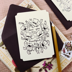 Love You Beautiful Floral Card