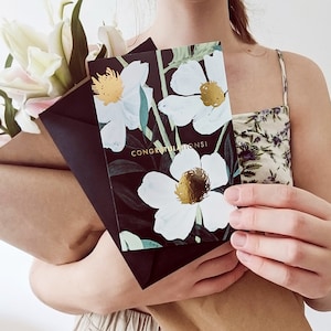 Illustrierte Florale Glückwunschkarte