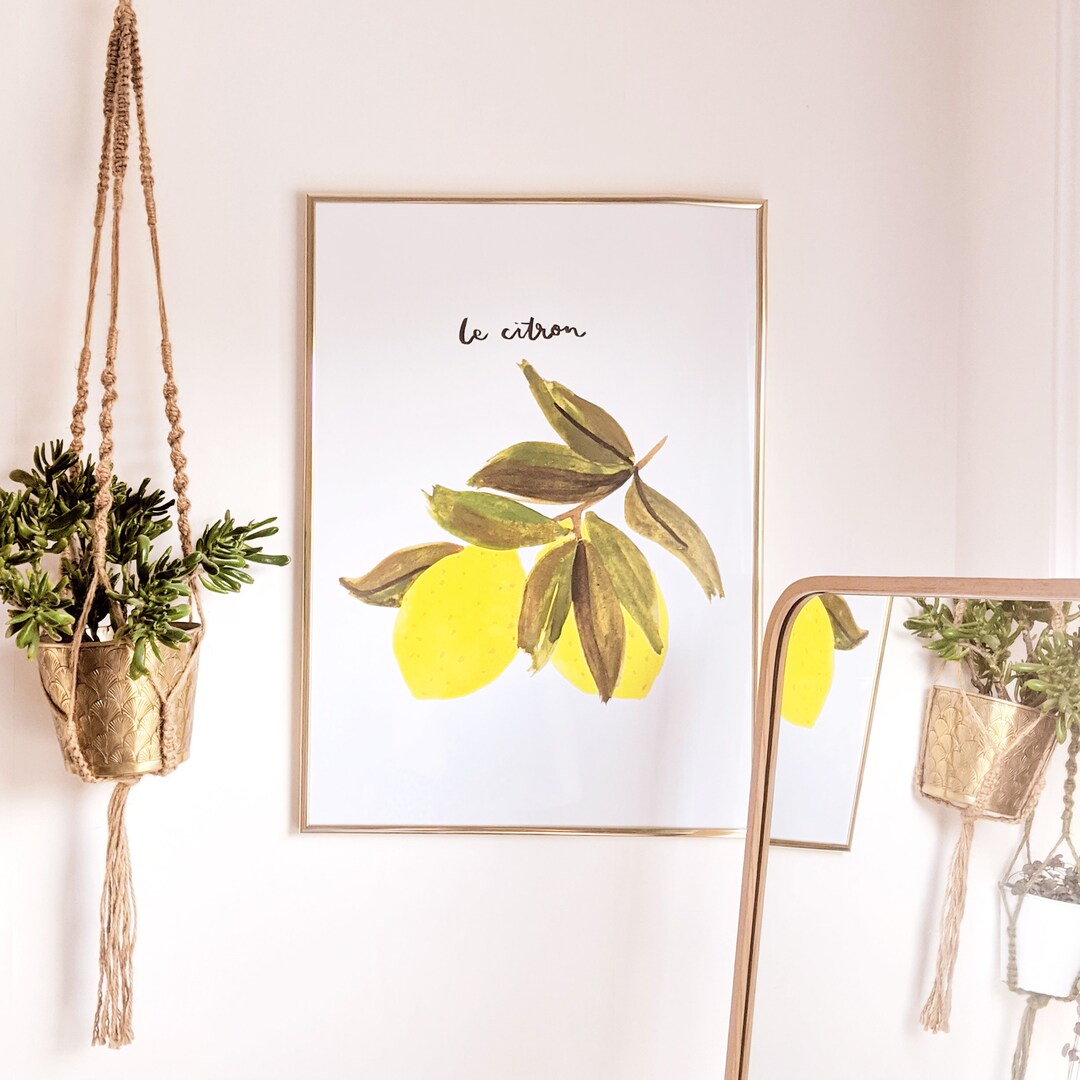 Le Citron Lemon Wall Art Print - A2, A3 and A4 - Etsy