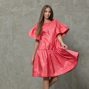Party Dress, Elegant Dress, Custom Dress, Midi Dress, Taffeta Formal Dress, Cocktail Dress, Wedding Guest Dress, Summer Dress, Cute Dress