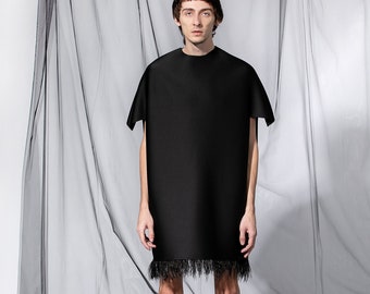 Techwear Mens Tunic, Festival Clothing, Rave Outfit Men, Cyberpunk Dress Men Alternative Clothing, Avant Garde Clothing