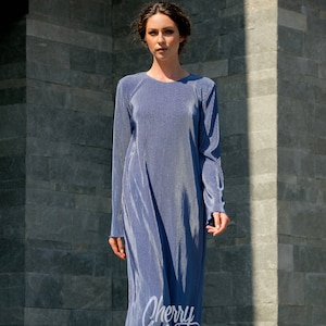 Dusty Blue Dress Etsy