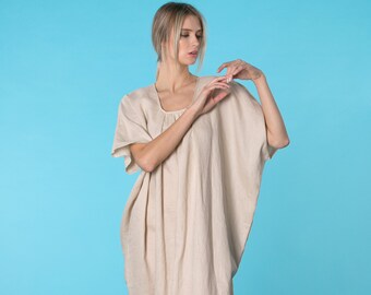 Leinen Abaya Kleid, Sommer Leinenkleid, Leinen Maxi Kleid, Leinen Kleid, Plus Size Kleidung, Leinen langes Kleid, Strandkleid, Leinenkleidung