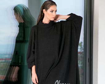 Black Sweater Dress, Maternity Dress, Kaftan Maxi Dress, Black Maxi Dress, Winter Dress, Plus Size Dress, Everyday Dress, Sweater