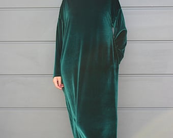 Handmade Elegant Velvet Dress, Kaftan, Long Sleeve Dress, Maxi Dress, Winter Dress, Long Dress, Handmade Dress, Caftan, Plus Size Dress