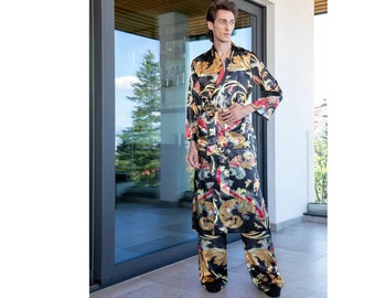 Men's Kimono Robe Suit, Men Suit, Robe Caftan for Men