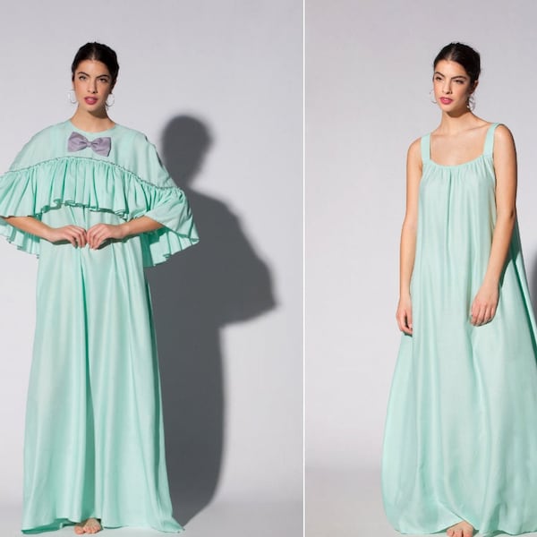 Multiway dress, Mint dress, kaftan maxi dress, women dress, 50s dress, A line dress, summer dress, plus size clothing, maternity dress,