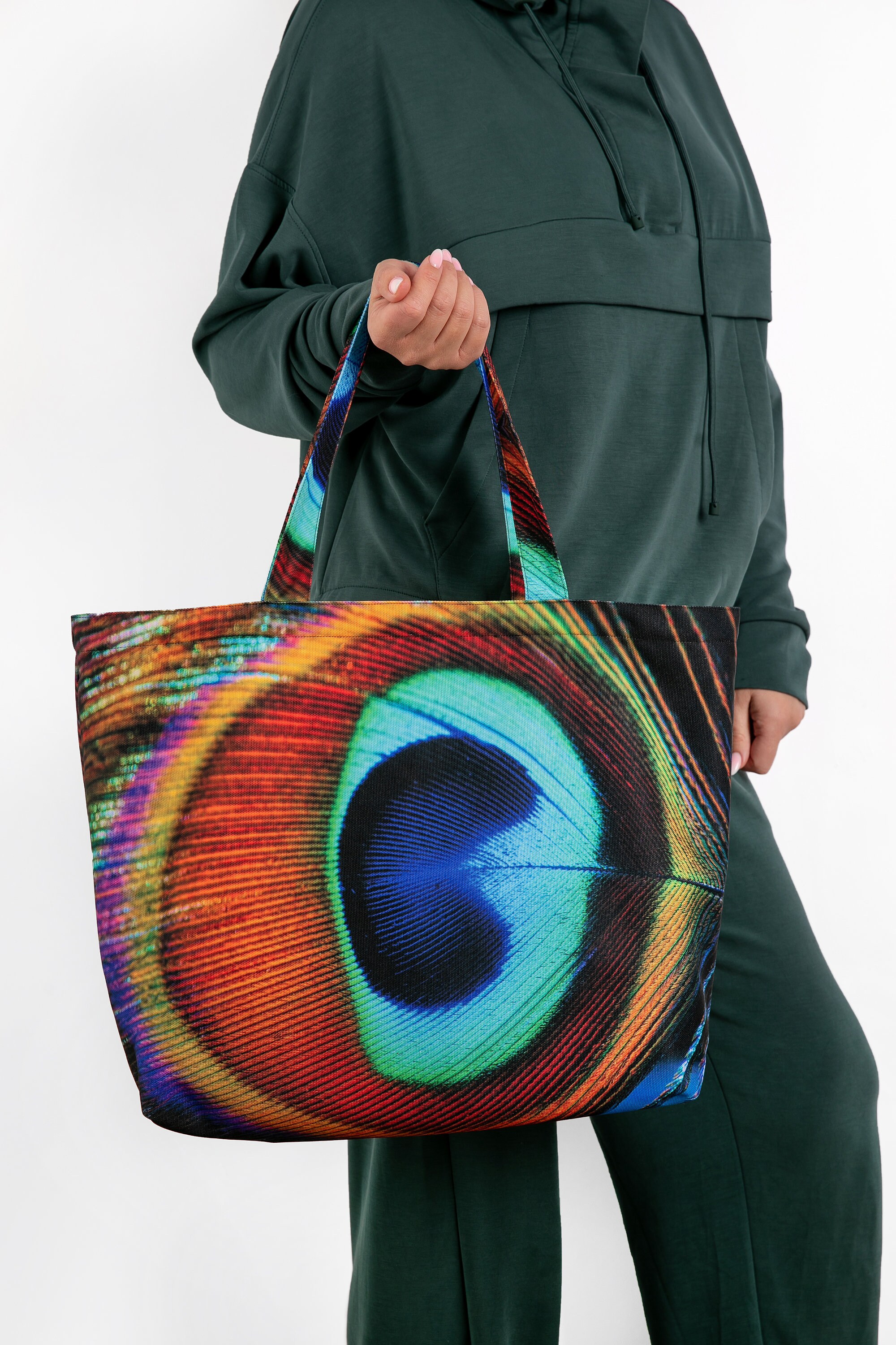 Leopard Canvas Tote Bag With Large Purse, Uv-protected and