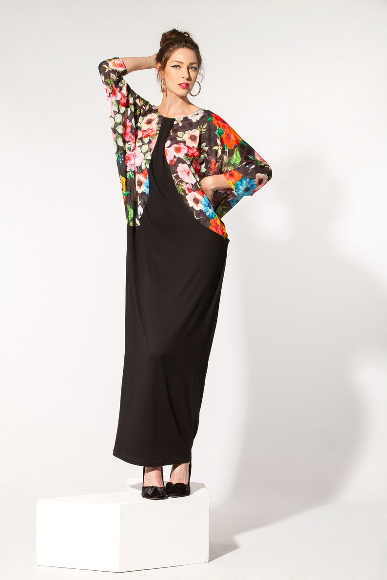 045.378 Floral Long Sleeve Maxi Dress
