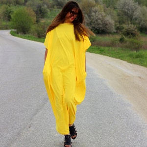 Yellow Maxi Dress Caftan Dress Summer Maxi Dress Long Maxi - Etsy