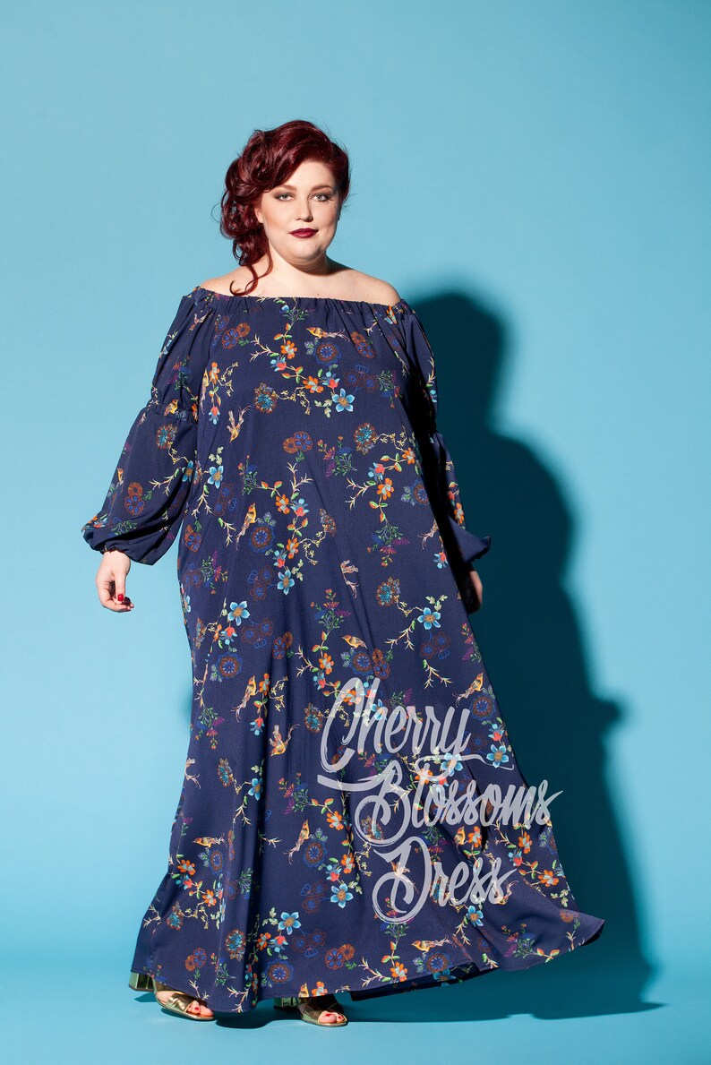 Plus Size maxi jurk Floral Dress Boho kleding plus size | Etsy