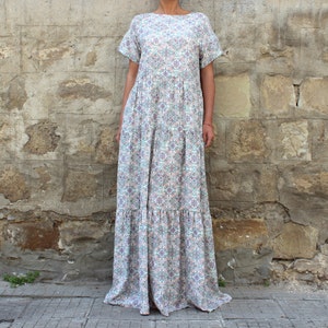 Sale Dress, Summer Maxi Dress, Size 8 Dress, Summer Boho Dress, Floral Maxi Dress, Bohemian Maxi Dress, Boho Maternity Dress, Flounce Dress