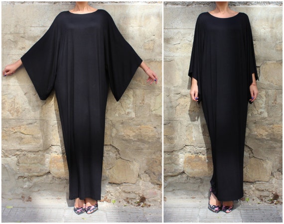 Black Kaftan Dress Plus Size Clothing Black Maxi Dress | Etsy