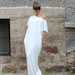 White Maxi Dress, Beach Wedding Dress, Boho Wedding Dress, Plus Size Dress, Off Shoulder Dress, Simple Wedding Dress, Bridal Kaftan Dress 