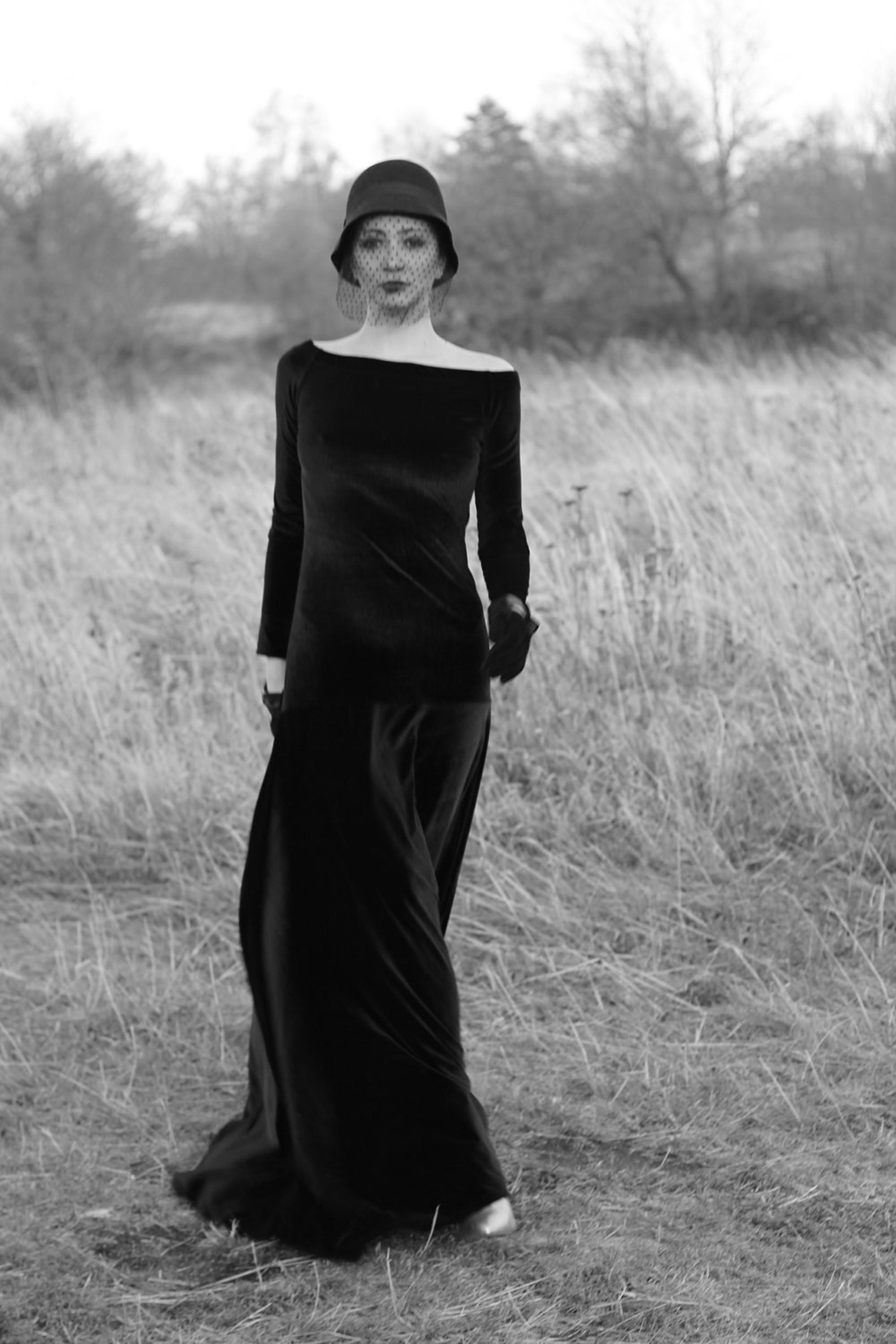 Black Velvet Dress Gothic Wedding Dress Formal Dress Velvet Etsy