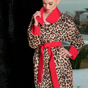 Leopard Techwear Trenchcoat