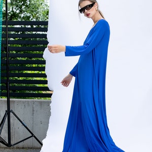 Royal Blue Wide Leg Jumpsuit Long Sleeve Jumpsuit Maxi - Etsy